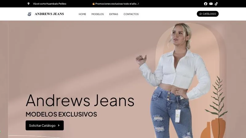 Página de inicio de Andrews Jeans