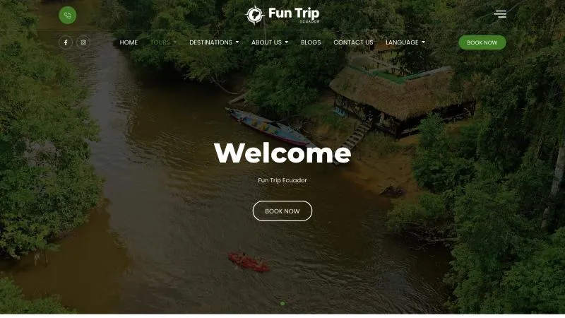 Página de inicio de Fun Trip Ecuador
