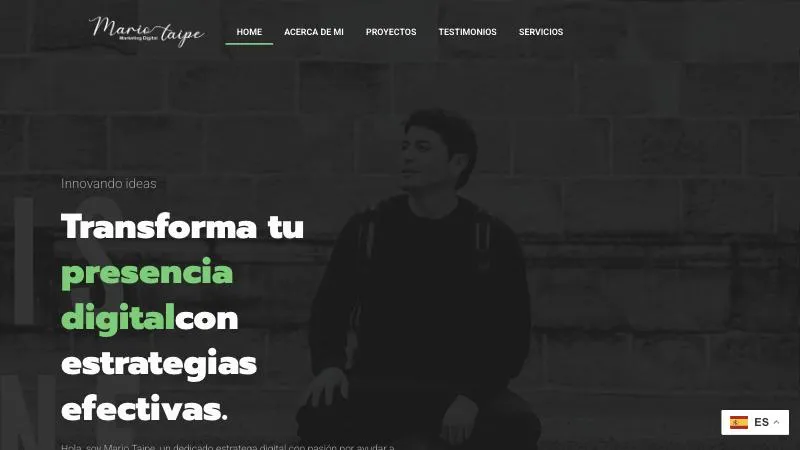 Página de inicio de Mario Taipe
