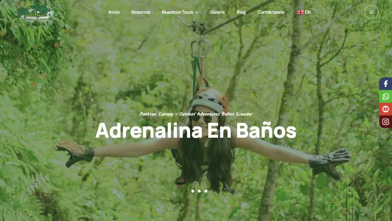 Página de inicio de Puntzan Canopy