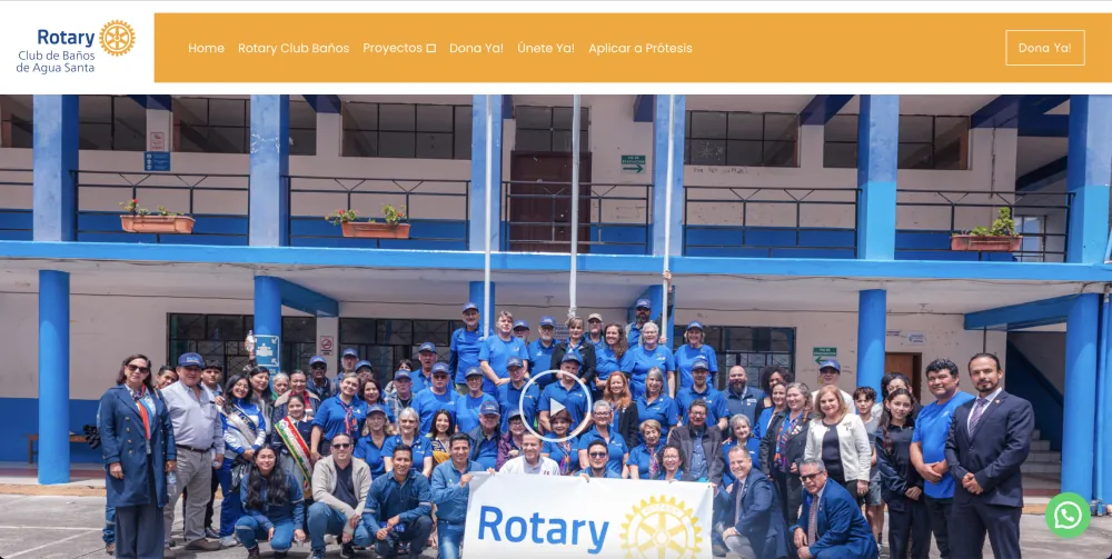 Página de inicio de Rotary Club Baños de Agua Santa