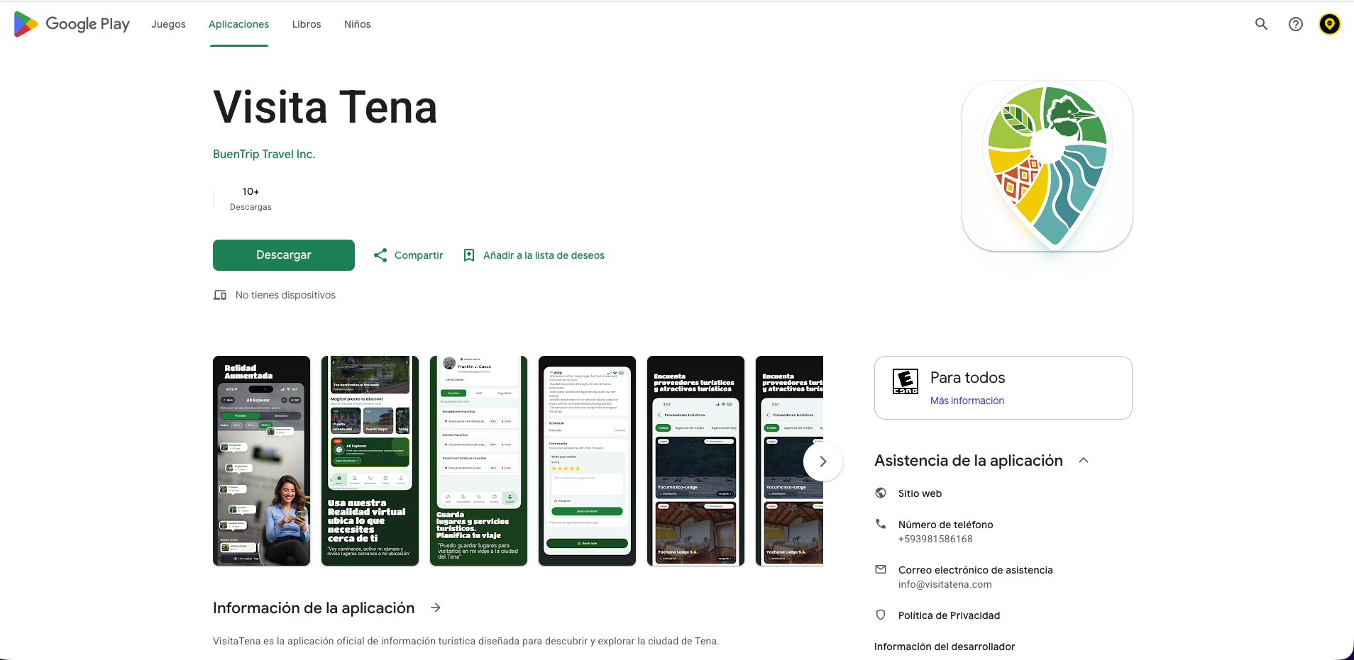 Visita Tena iOS Android App