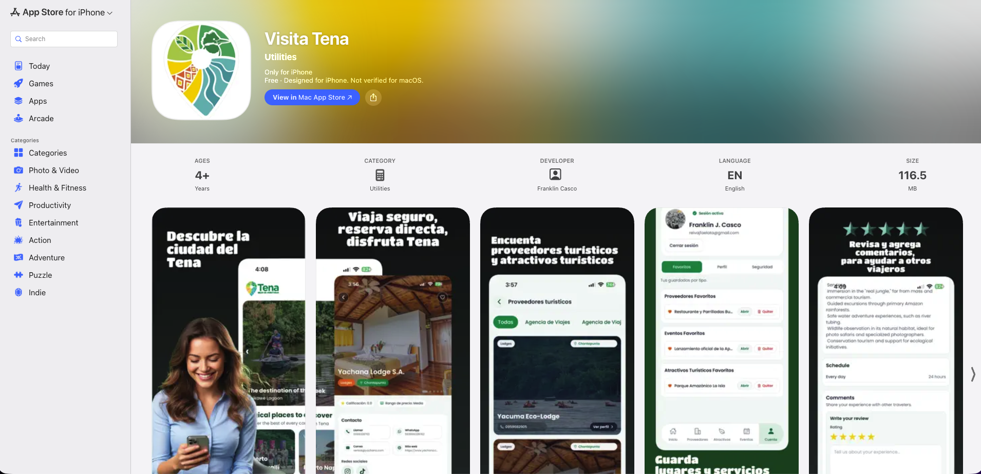 Visita Tena iOS App